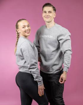 M-Nutrition Unisex Collegepusero, Harmaa