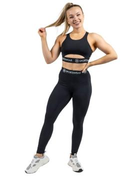 M-Sportswear Outlet Logo Sports Bra, Black