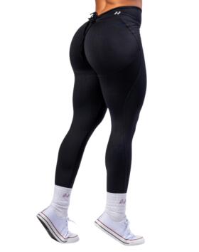NEBBIA V-Cut Lace-Up Sculpting Leggings OWN YOUR POWER 426, Black