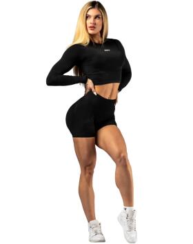 NEBBIA Push-Up Short Leggings with High Waist Power 893, Black