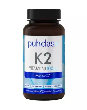 Puhdas+  K2-vitamiini 100 µg, 60 kaps.