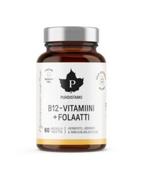 Puhdistamo B12-vitamiini + Folaatti, 60 tabl.