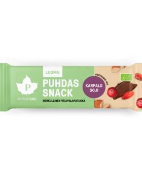 Puhdistamo Puhdas Snack™ välipalapatukka, 40&nbsp;g, Karpalo & Goji