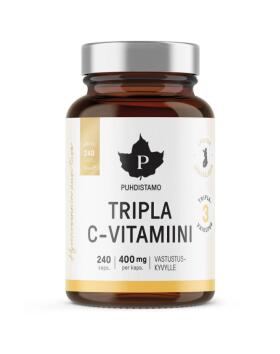 Puhdistamo Tripla C-Vitamiini, 240 kaps. (Kampanjakoko)