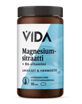 Vida Magnesiumsitraatti +B6, 90 kaps.